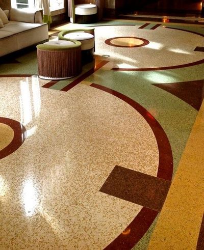 Elegant terrazzo flooring